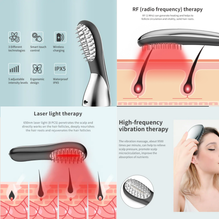 LaserBoost+ RF Sonic & LL-Laser Hair Growth Brush