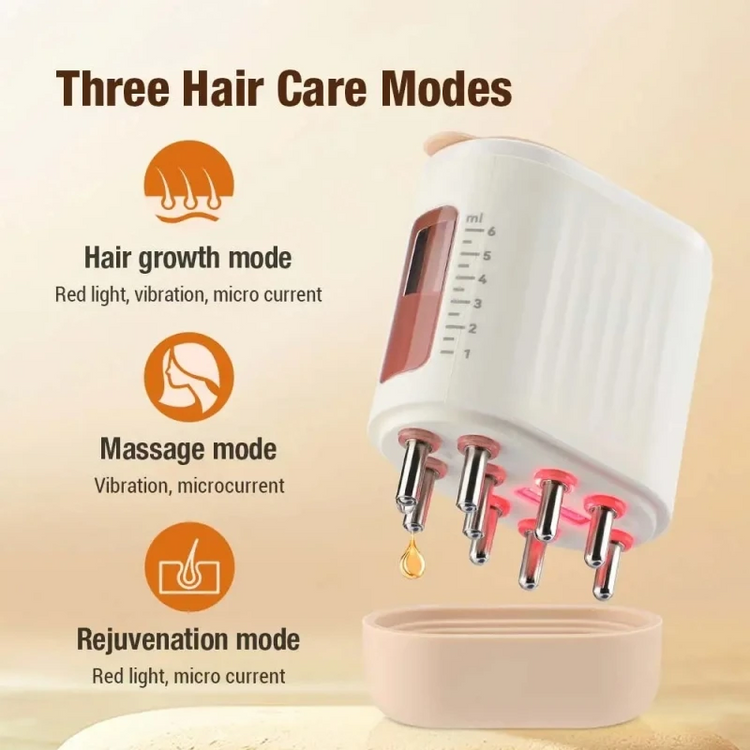 Boost Brush: Pro Mini 2-in-1 Microcurrent Scalp Massager & Hair Oil Applicator