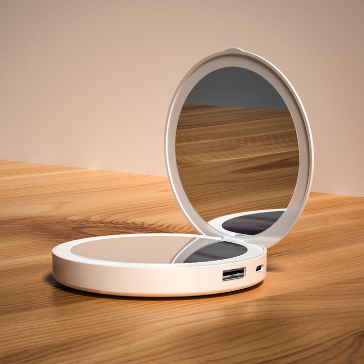 GOGO Bright Rechargeable LED Travel Mirror