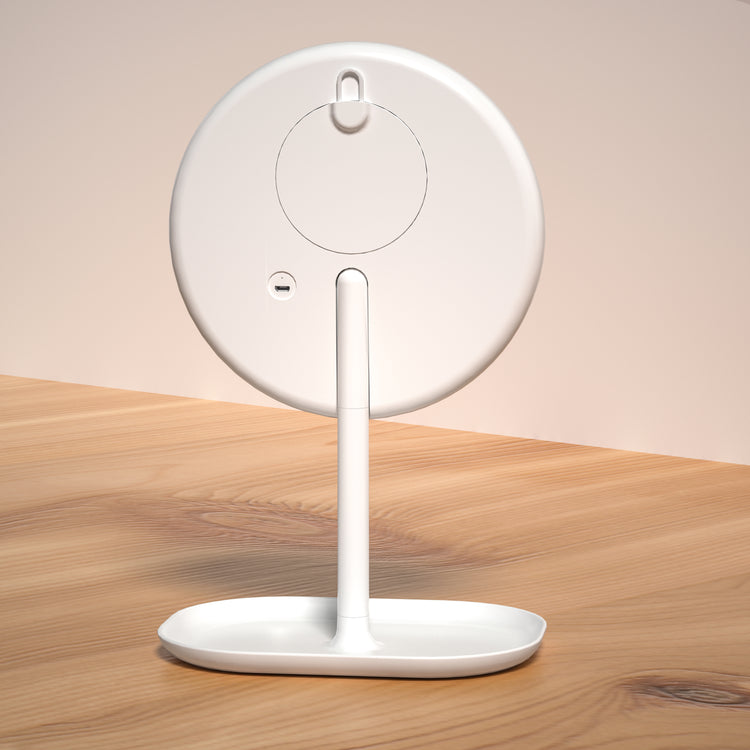 BRITE Light Rechargeable Mirror with Storage Tray and Magnifying Mirror