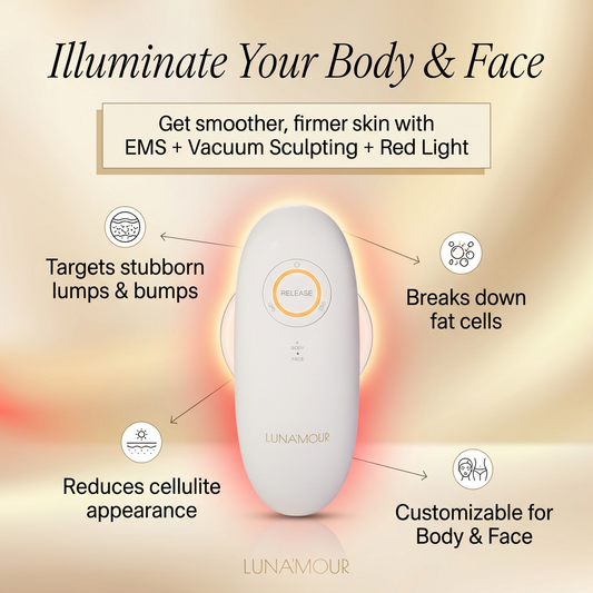 CelluFade BodyBliss: EMS + Vacuum Sculpting + Red Light Therapy Body & Face Device