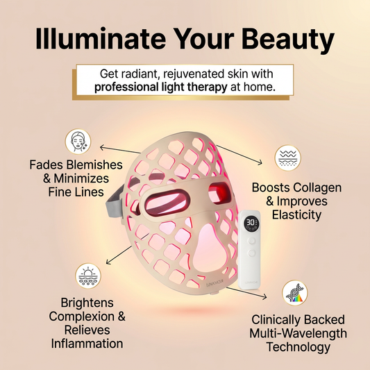 AuraLux Advanced+ Technology Anti-Aging LED & Infrared Face Mask